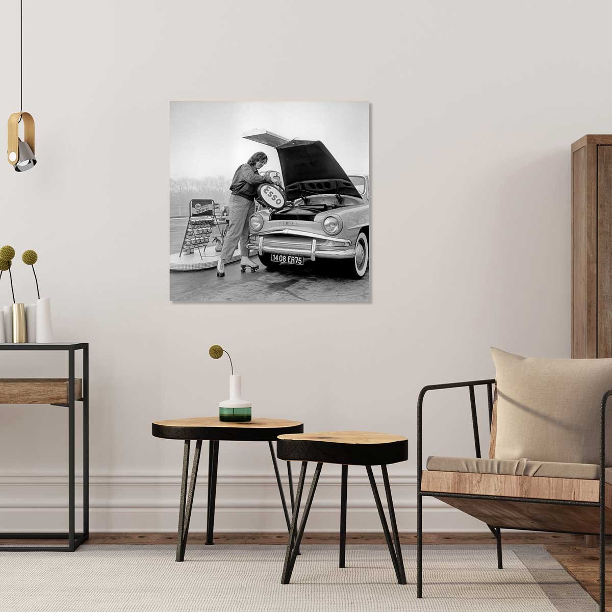 Tableau noir et blanc Paris Insolite tableau alu dibond, HEXOA