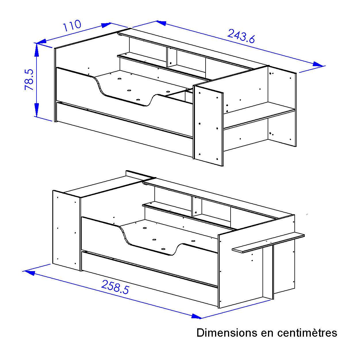 Lit évolutif et modulable Gaël bois clair, CAMIF