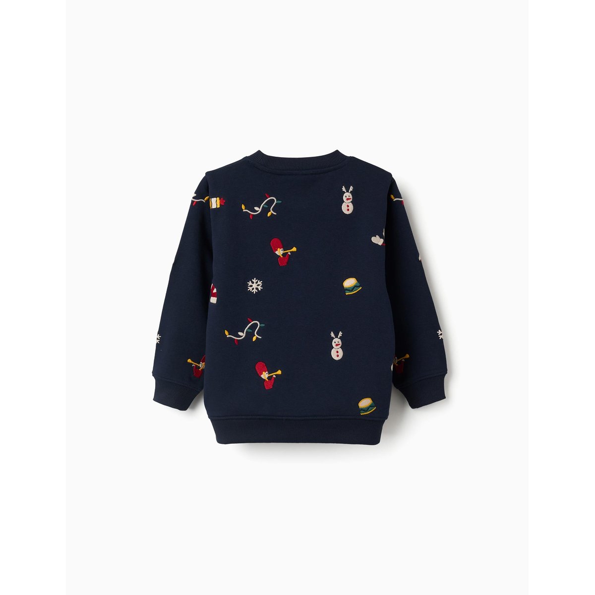 Sweat en coton peigné avec motif festif bleu foncé, ZIPPY