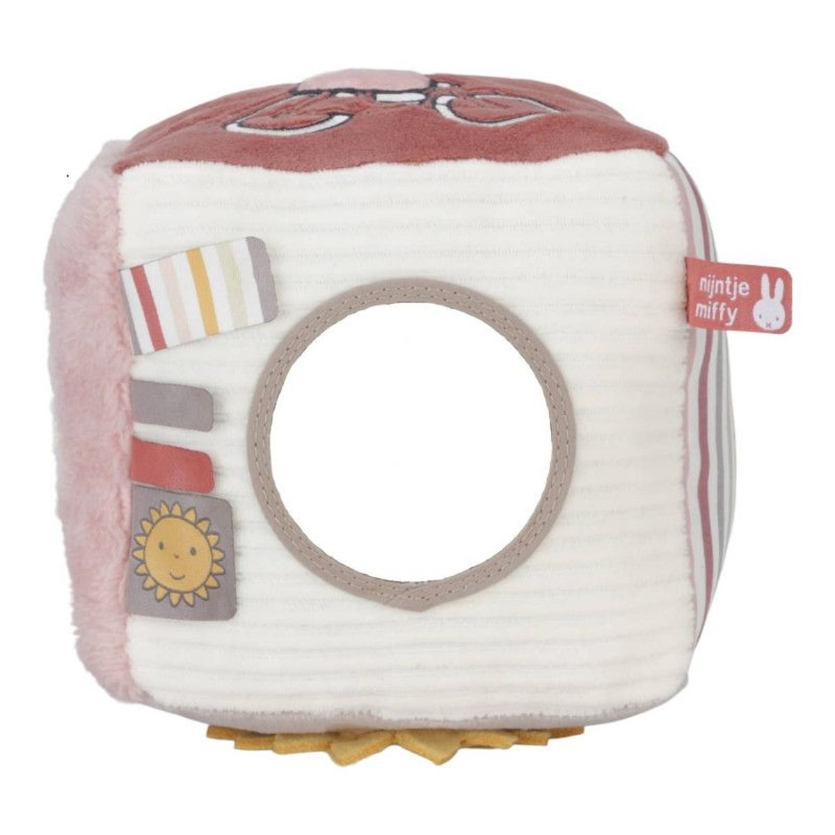 Cube d'activités 15cm - Miffy Fluffy rose et blanc, MIFFY