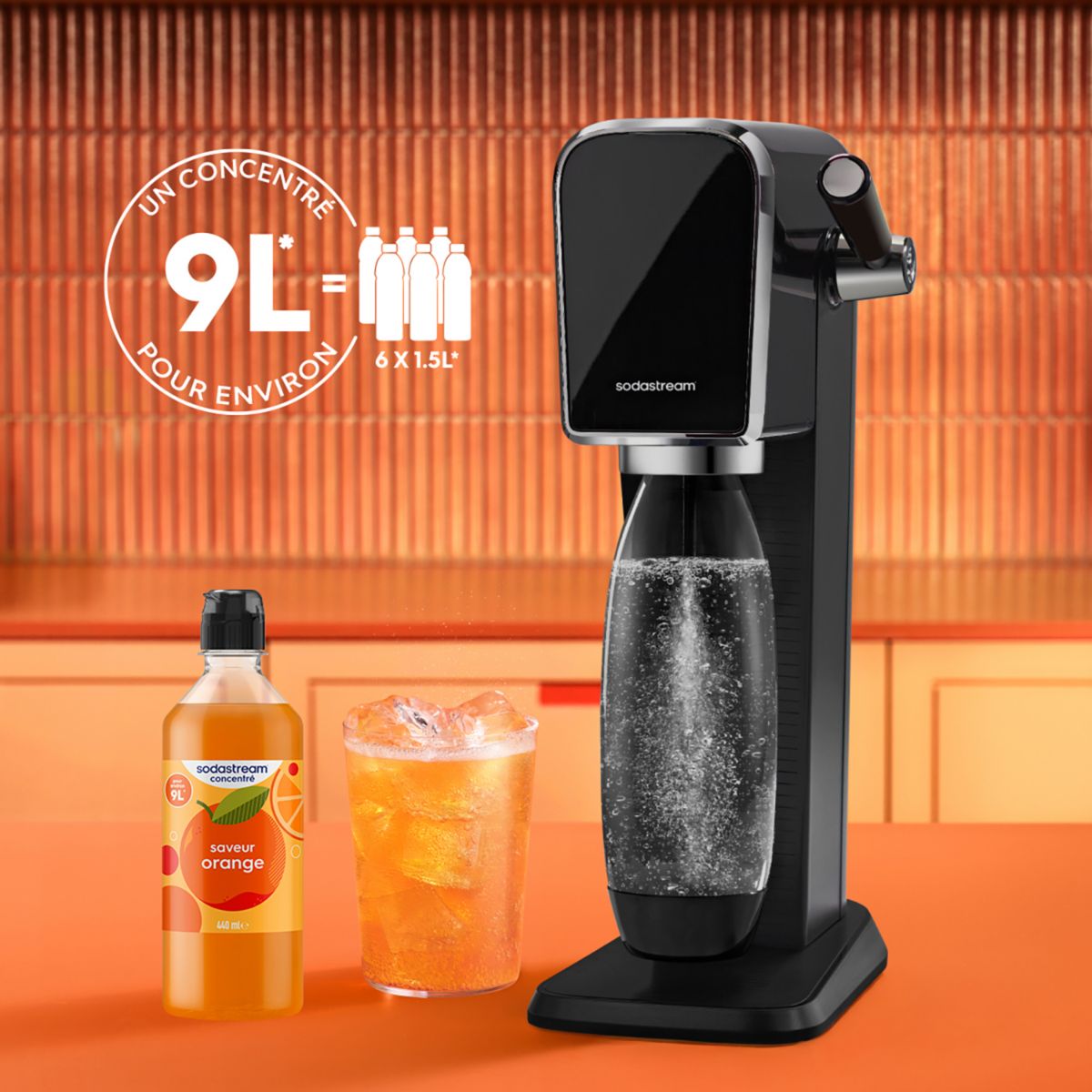 Concentré ORANGE 440ml couleur unique, SODASTREAM