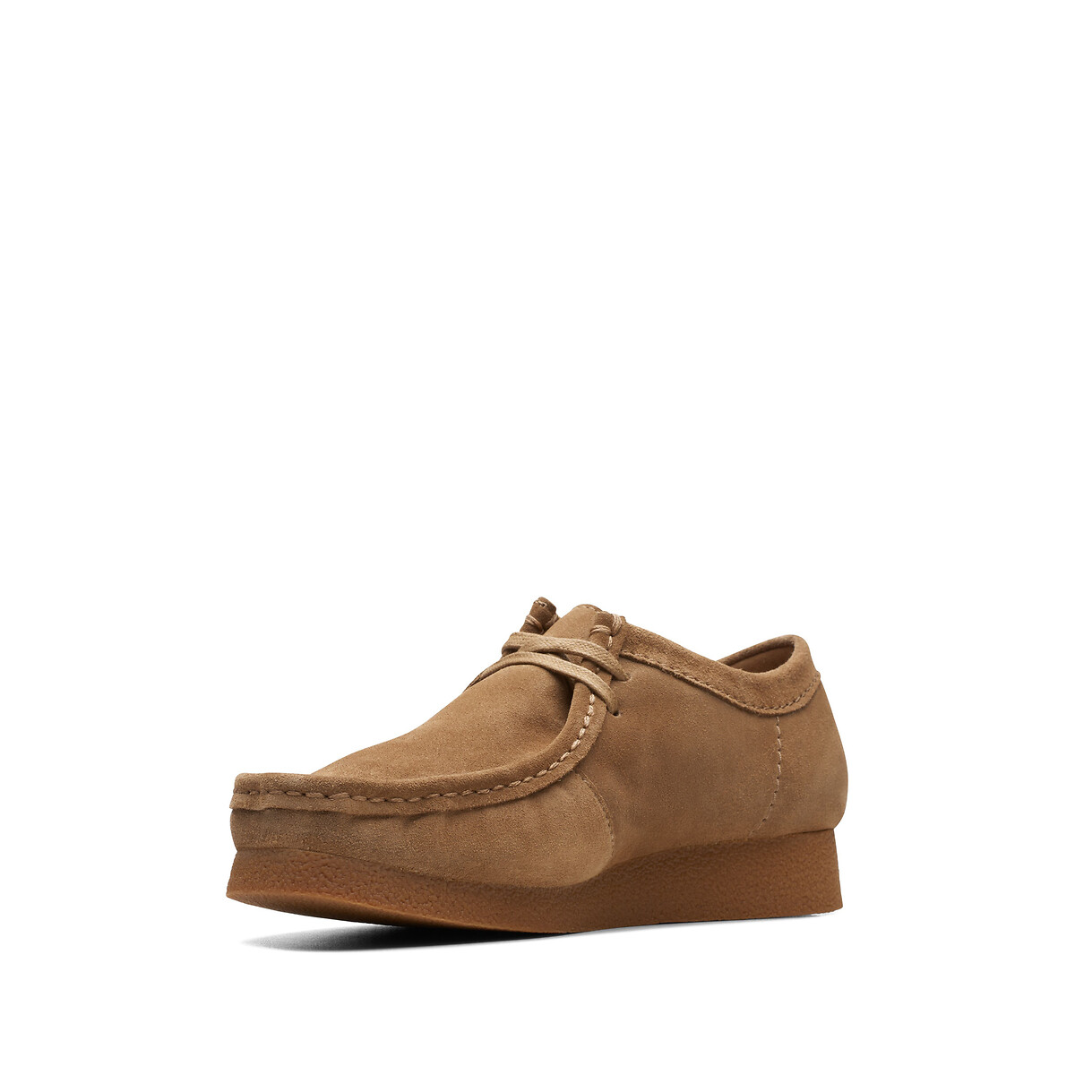 Sapatos Wallabee, em pele camurça, Evo camel, CLARKS