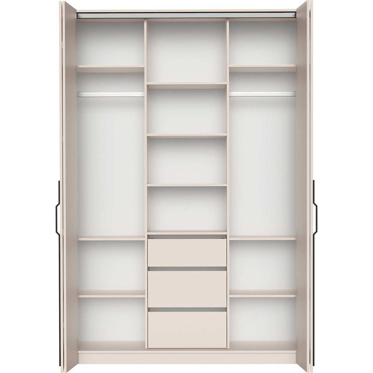 Armoire 2 portes 3 tiroirs collection BARI cachemire, RECOLLECTION