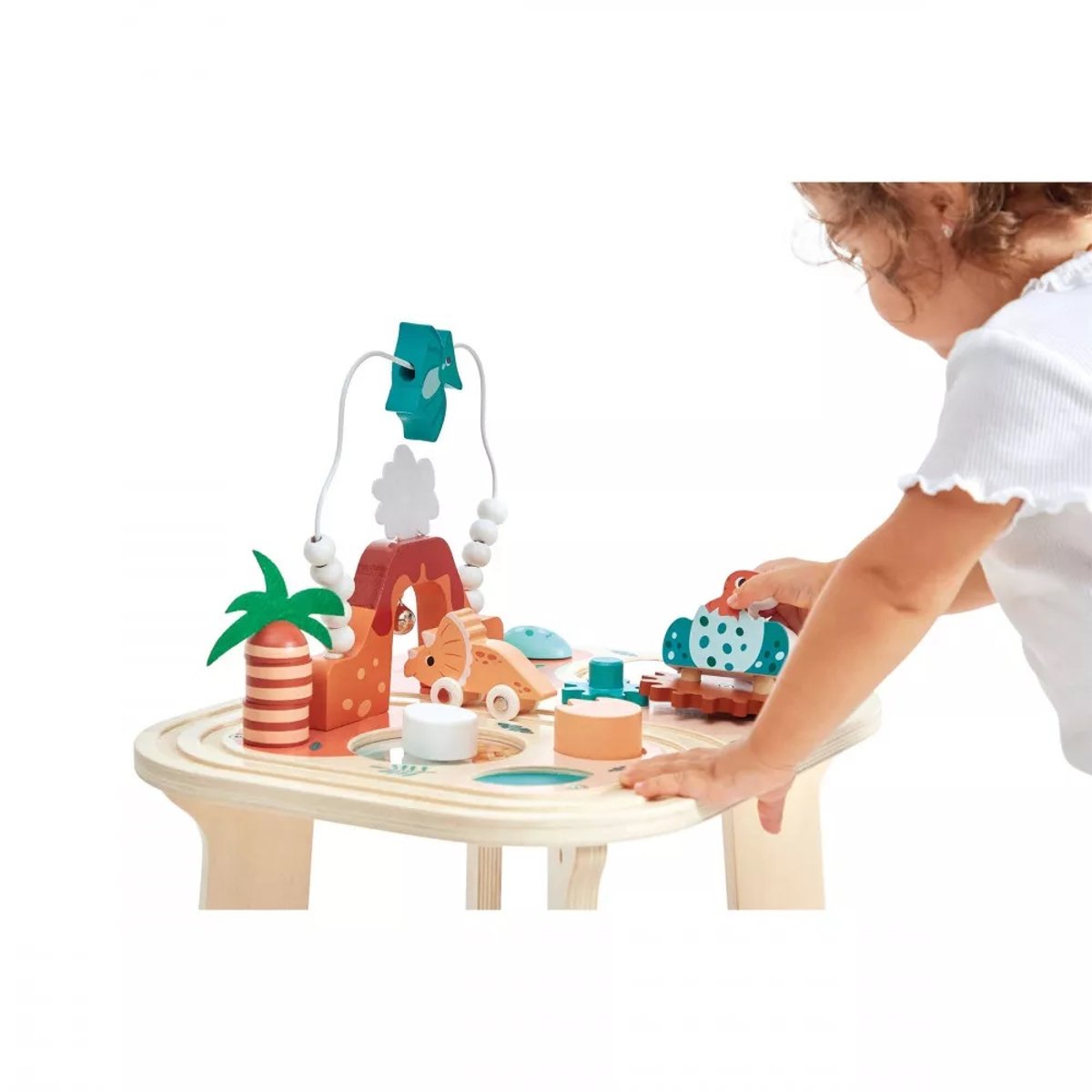 Table d'activités en bois Dino multicolore, JANOD