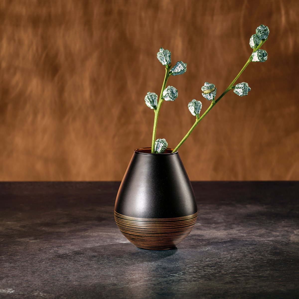 Vase Soliflore Petit MANUFACTURE noir, VILLEROY & BOCH