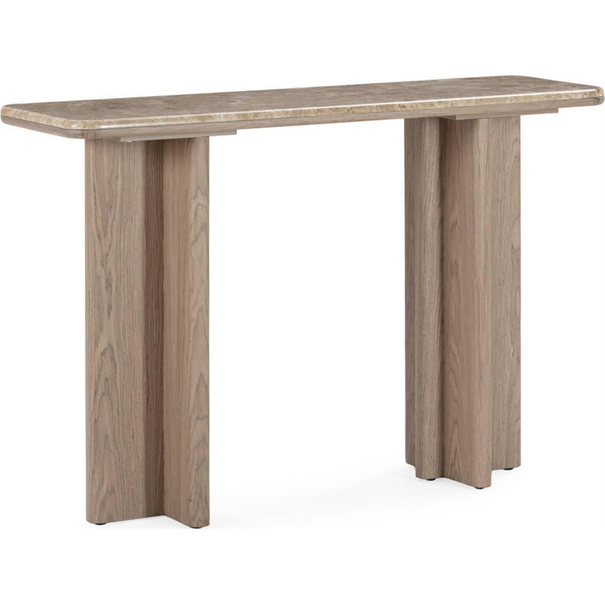 Console plateau en marbre, Style contemporain brun marbré, RECOLLECTION