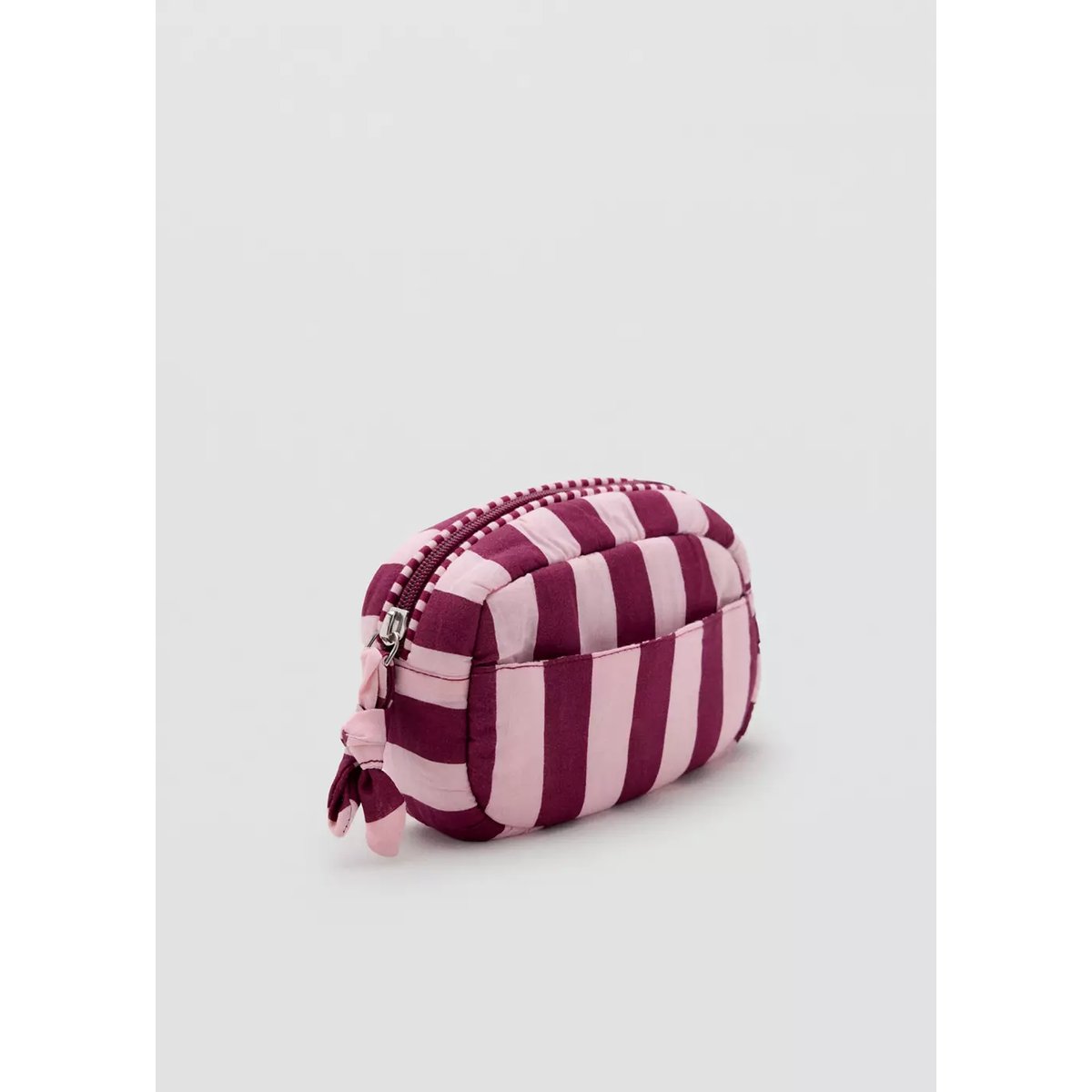 Trousse de maquillage coton rayures rose, MANGO TEEN