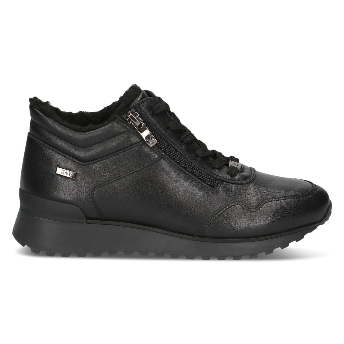 Basket en cuir noir nappa, CAPRICE