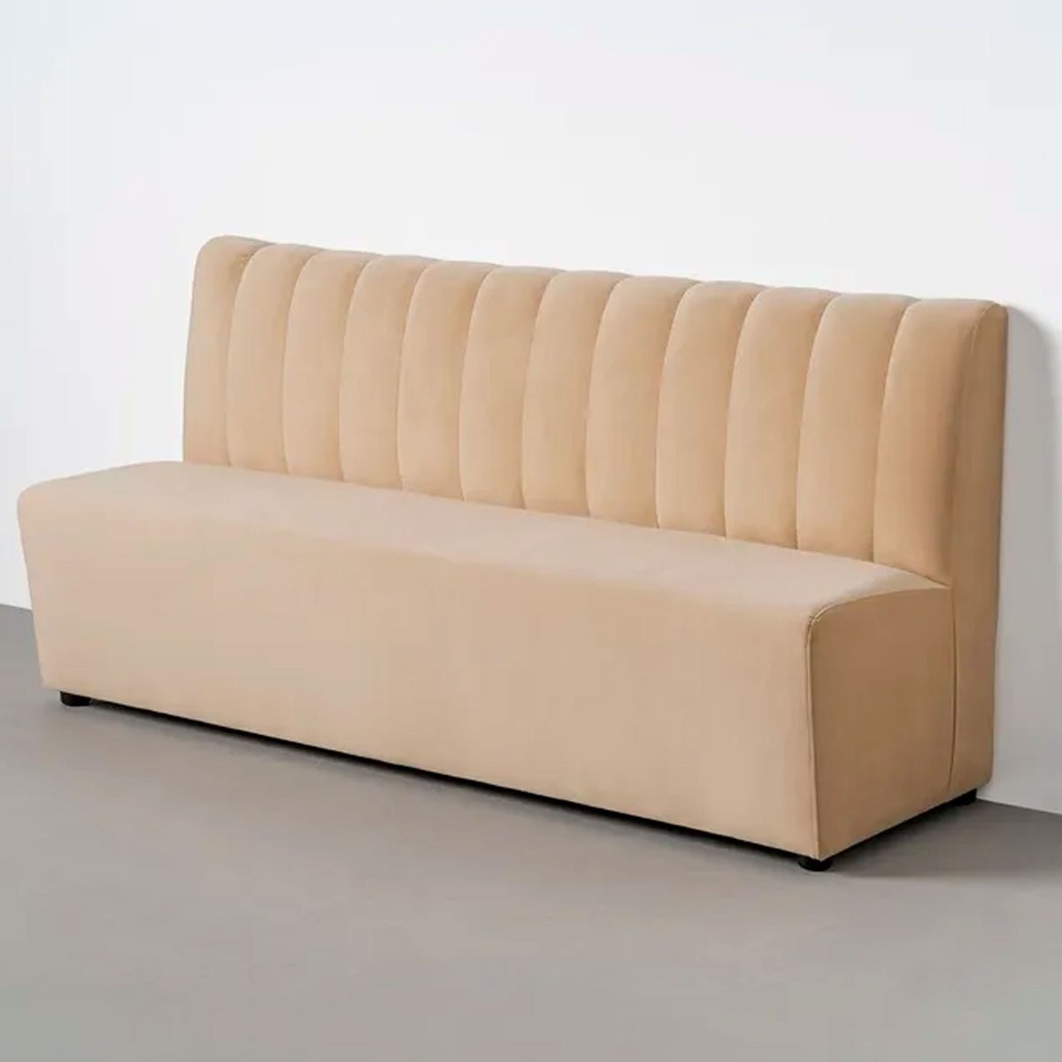 Banc d'hôtellerie tissu beige 180x60x90cm beige, WADIGA