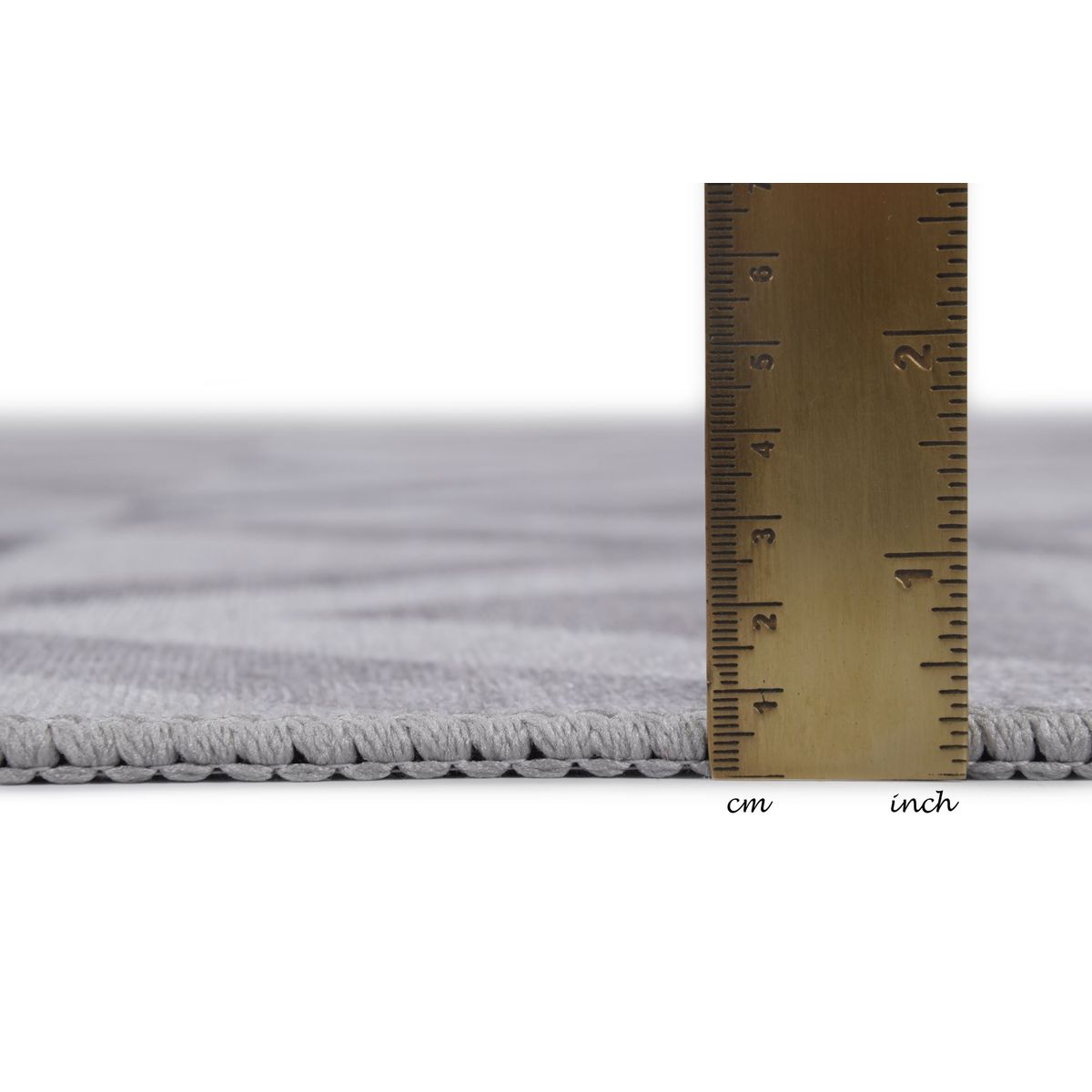 Tapis imprimé Serena, aspect cuir, plat gris, GINO FALCONE