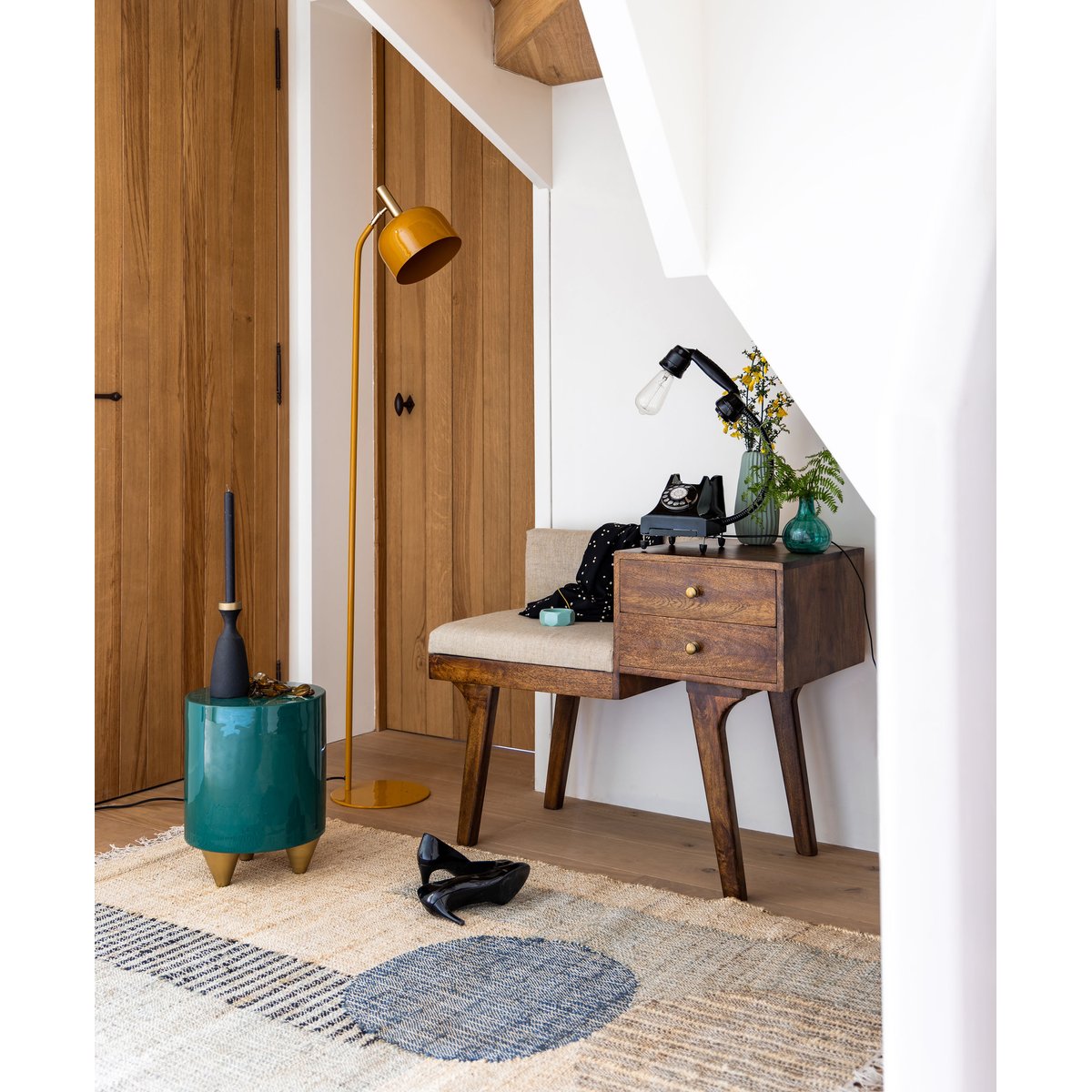 Banc en bois HALLWAY bois fonce, CHEHOMA
