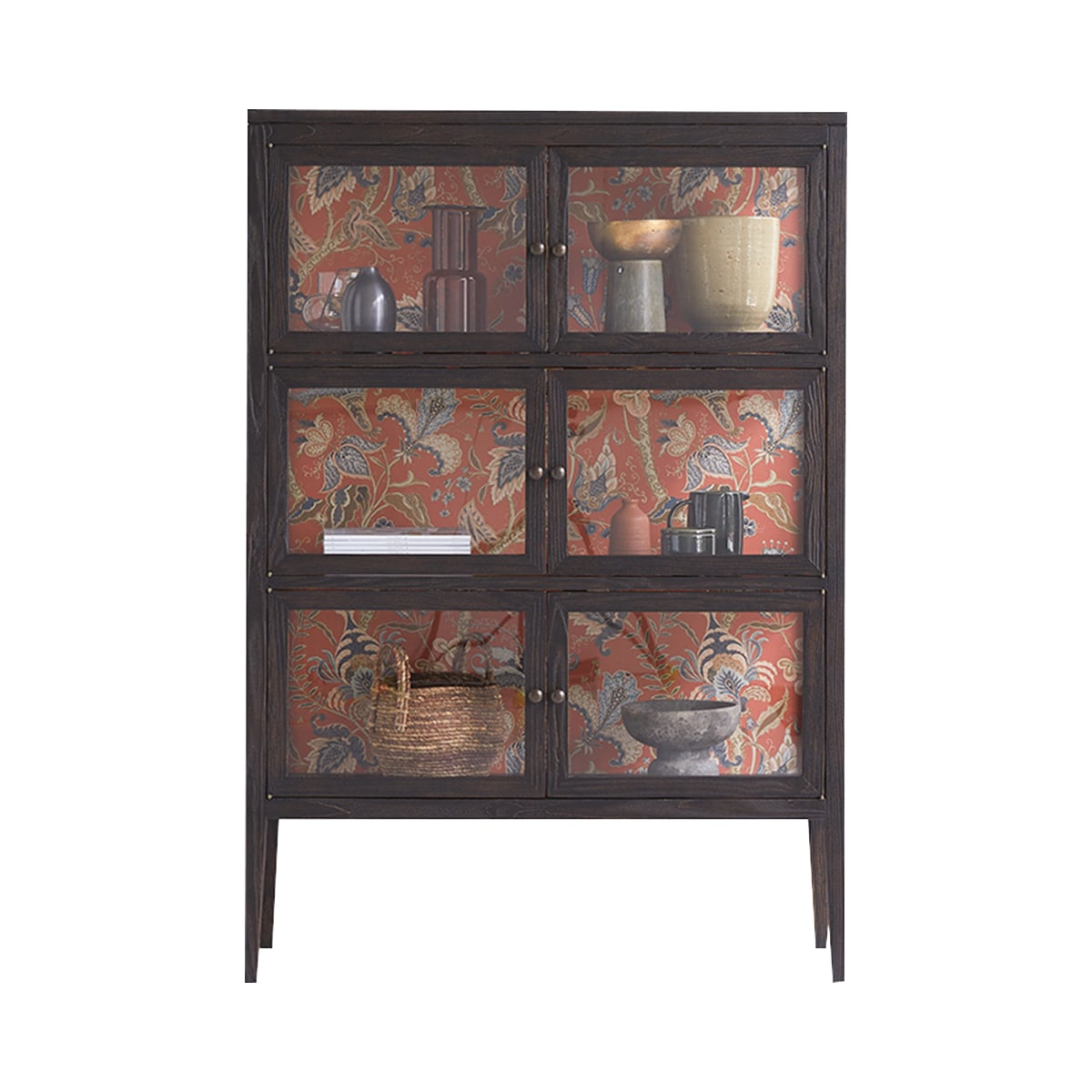 Vitrine en Orme massif, TANA noir, TIKAMOON