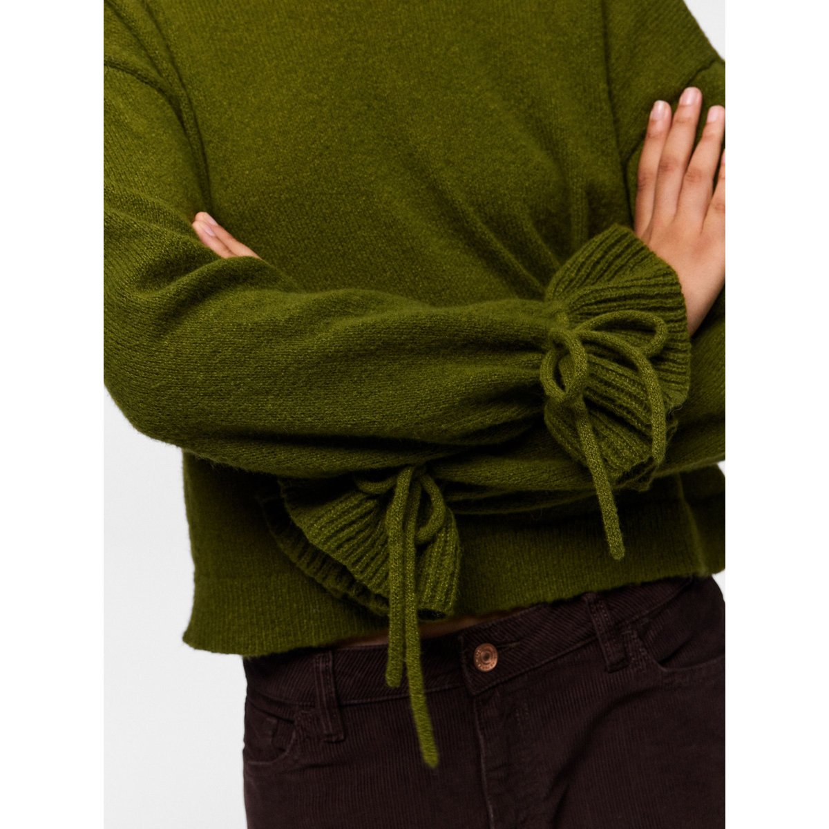 Cardigan En Maille jaune - sphagnum, PIECES