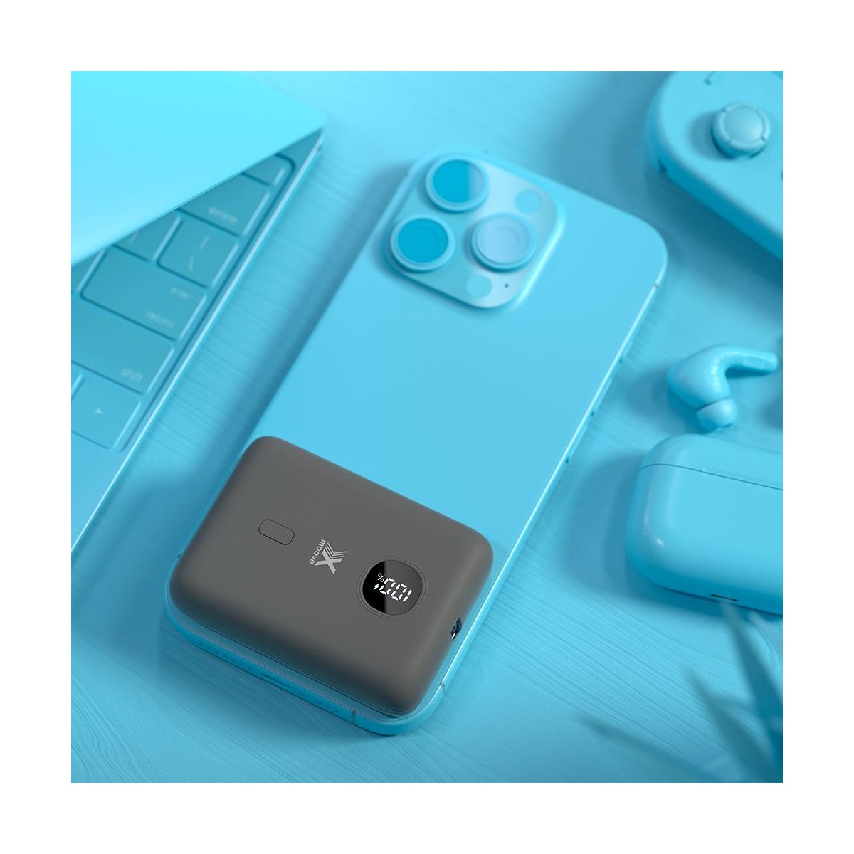 Batterie externe USB-C 18W 10 000 mAh MINI10 couleur unique, LIVOO