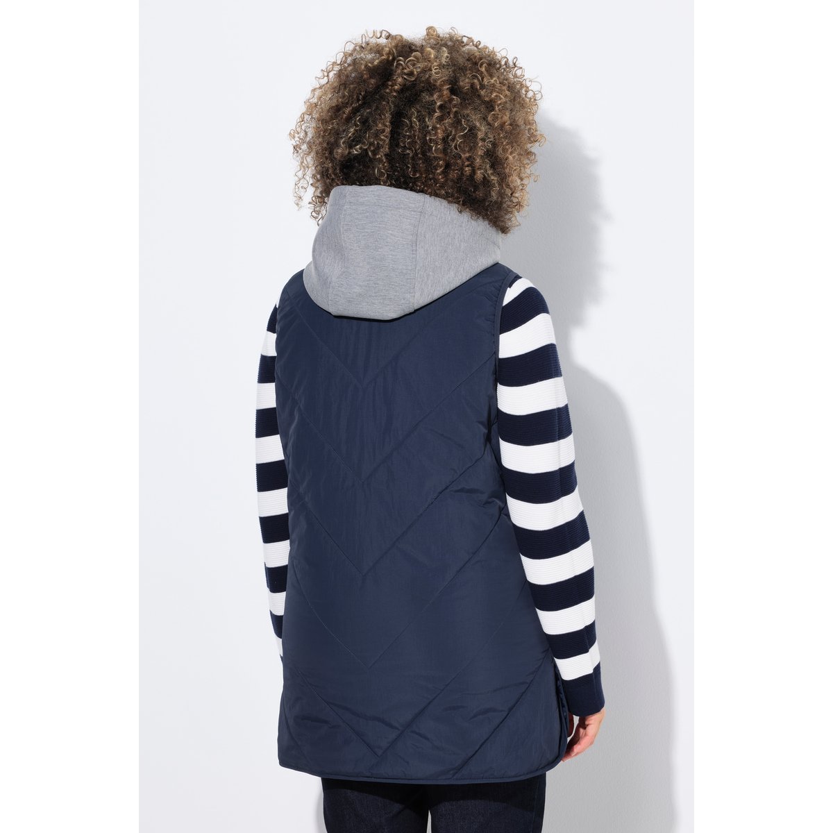 Doudoune sans manches HYPRAR, capuche marine, ULLA POPKEN