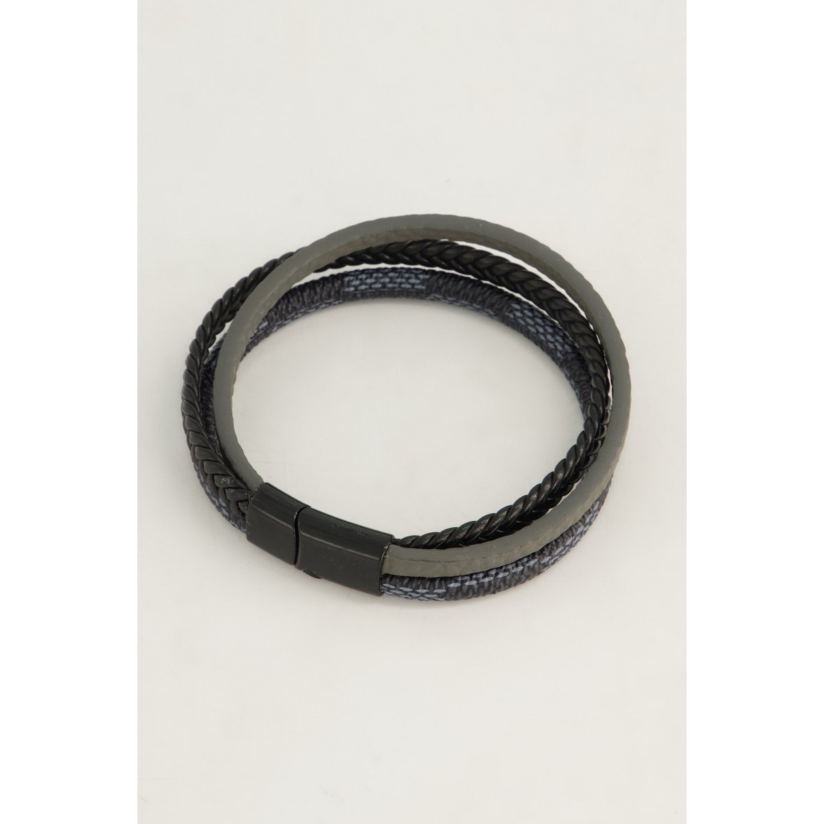 Bracelet ultra-long, fermoir en métal noir, JP1880