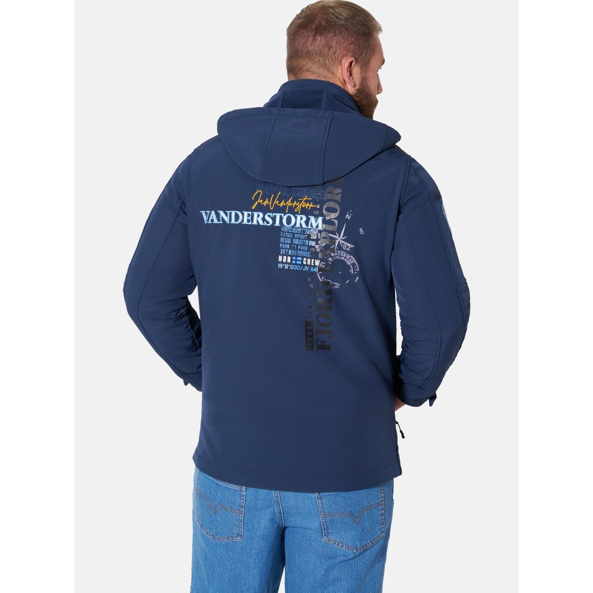 Veste Softshell PEKKOR bleu foncé, JAN VANDERSTORM