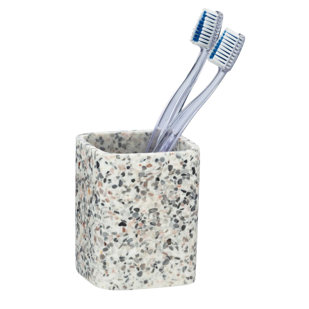 Gobelet de salle de bain effet TERRAZZO gris, WENKO