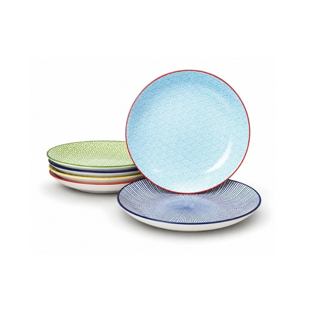 Lot de 6 assiettes à dessert design 3, SABAE multicolore, ARTIME
