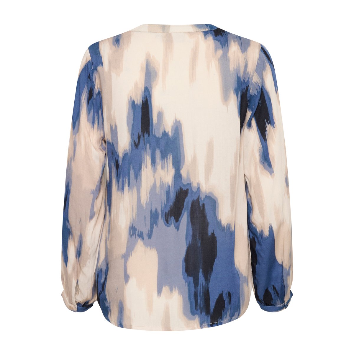 Blouse à manches longues bleu abstract print, KAFFE