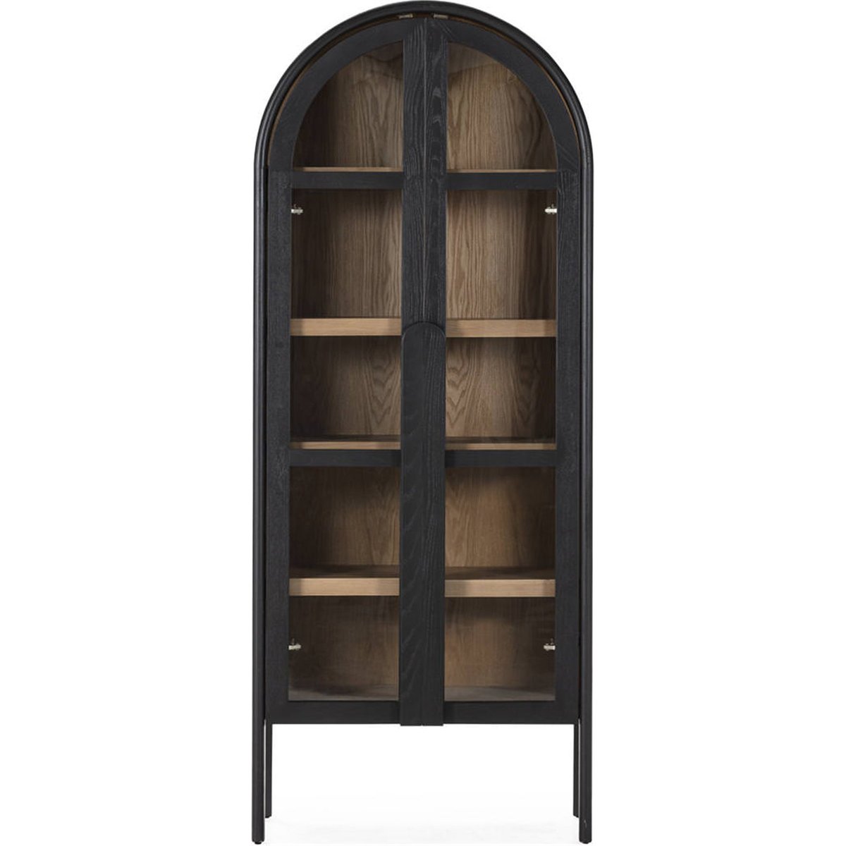 Vitrine arche en bois de frêne et noyer noir et noyer, RECOLLECTION