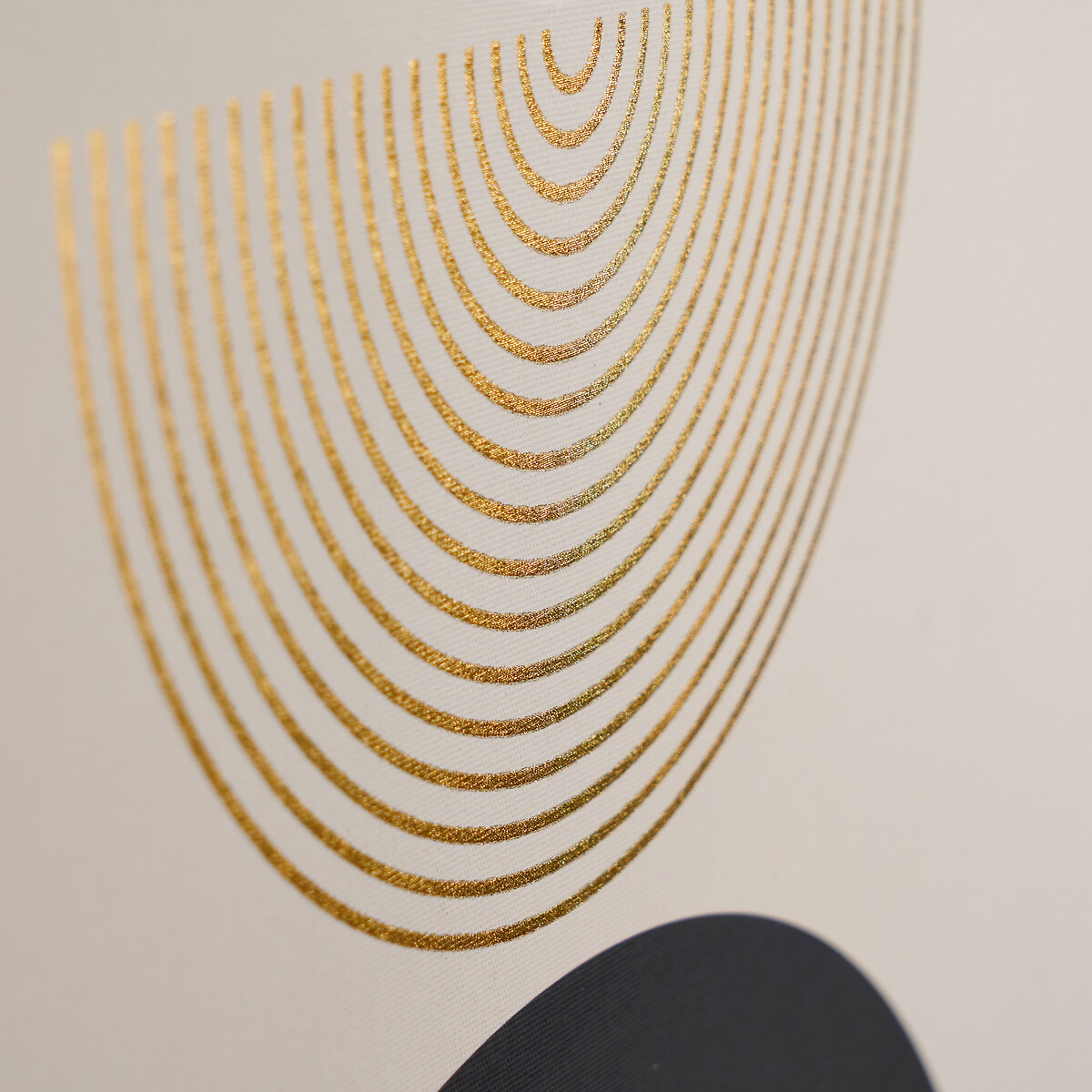 60x80cm Art Deco Print with Black Frame black/white/gold-coloured, ÉDITÉ