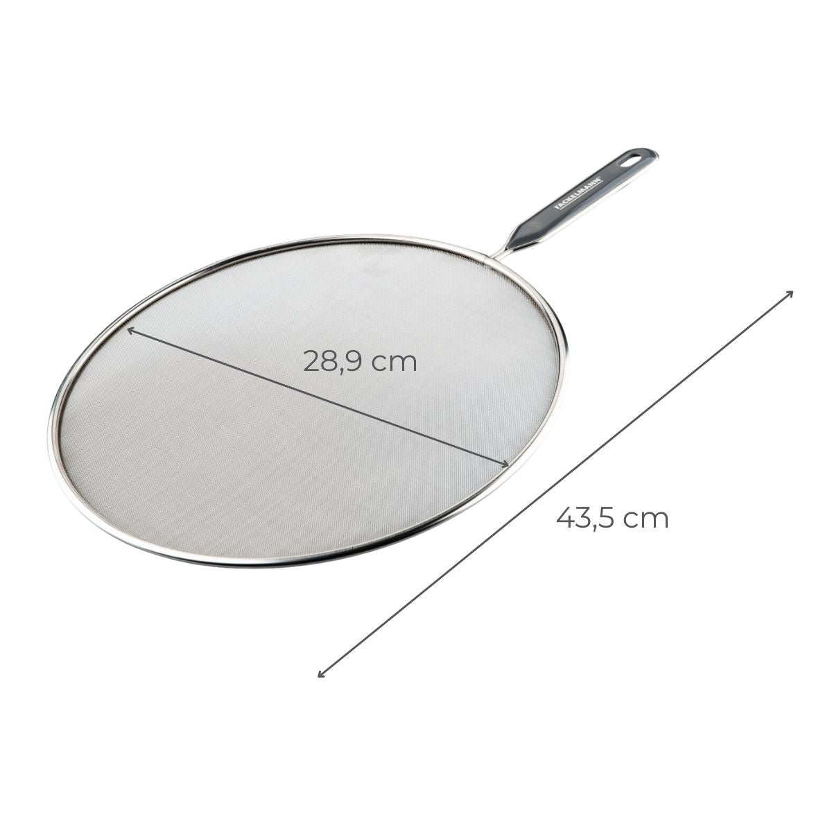 Lot de 2 couvercles 43,5/ et plastique avec 2 ustensiles BASIC gris, FACKELMANN