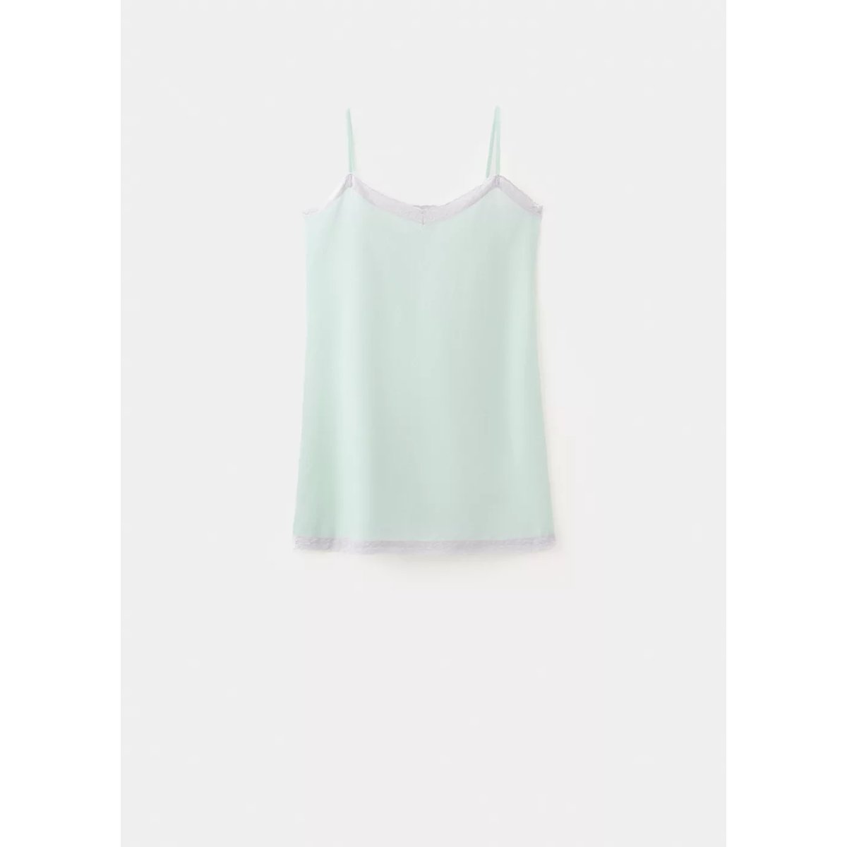 Nuisette courte 100 % coton bleu, MANGO
