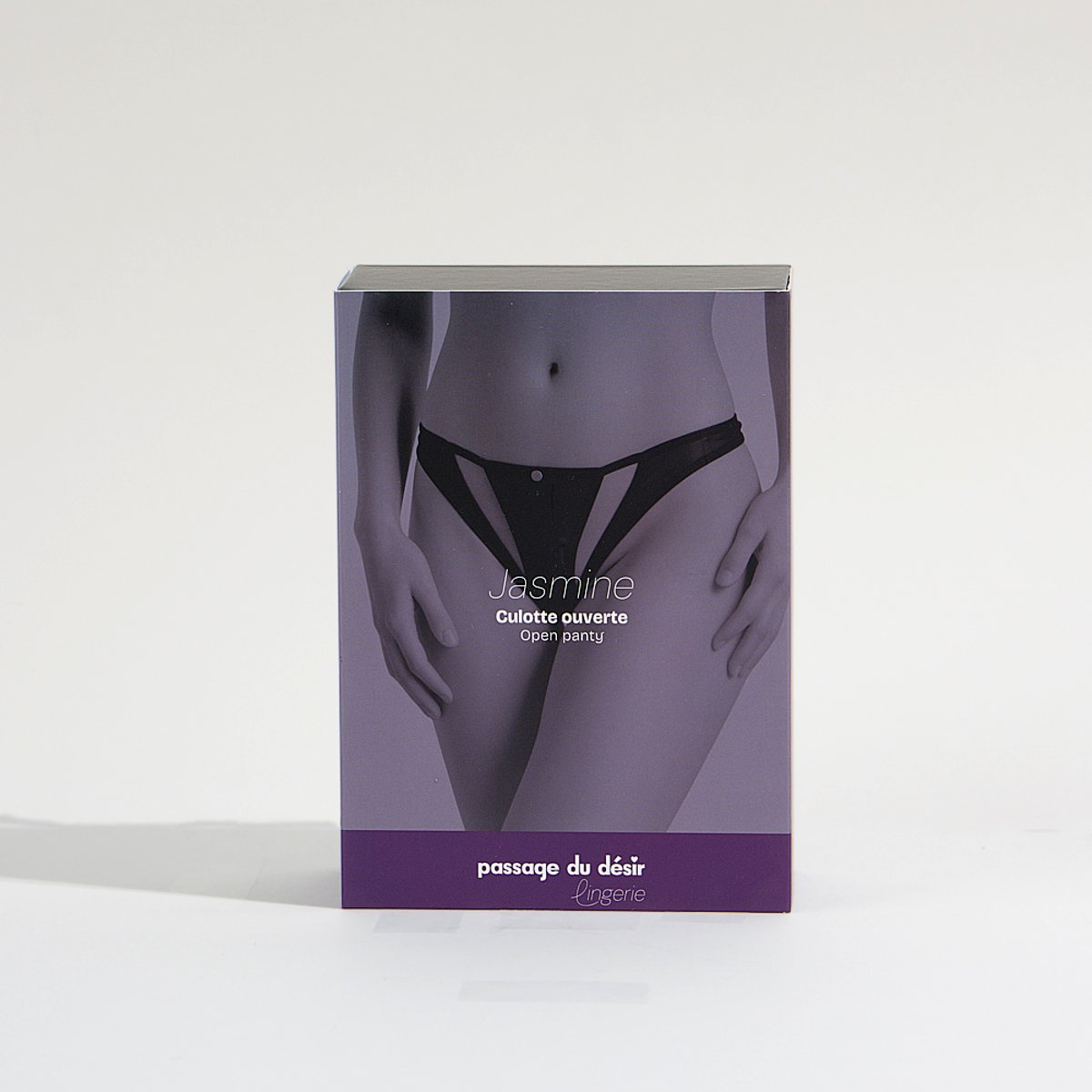 Culotte ouverte Jasmine noir, PASSAGE DU DESIR LINGERIE