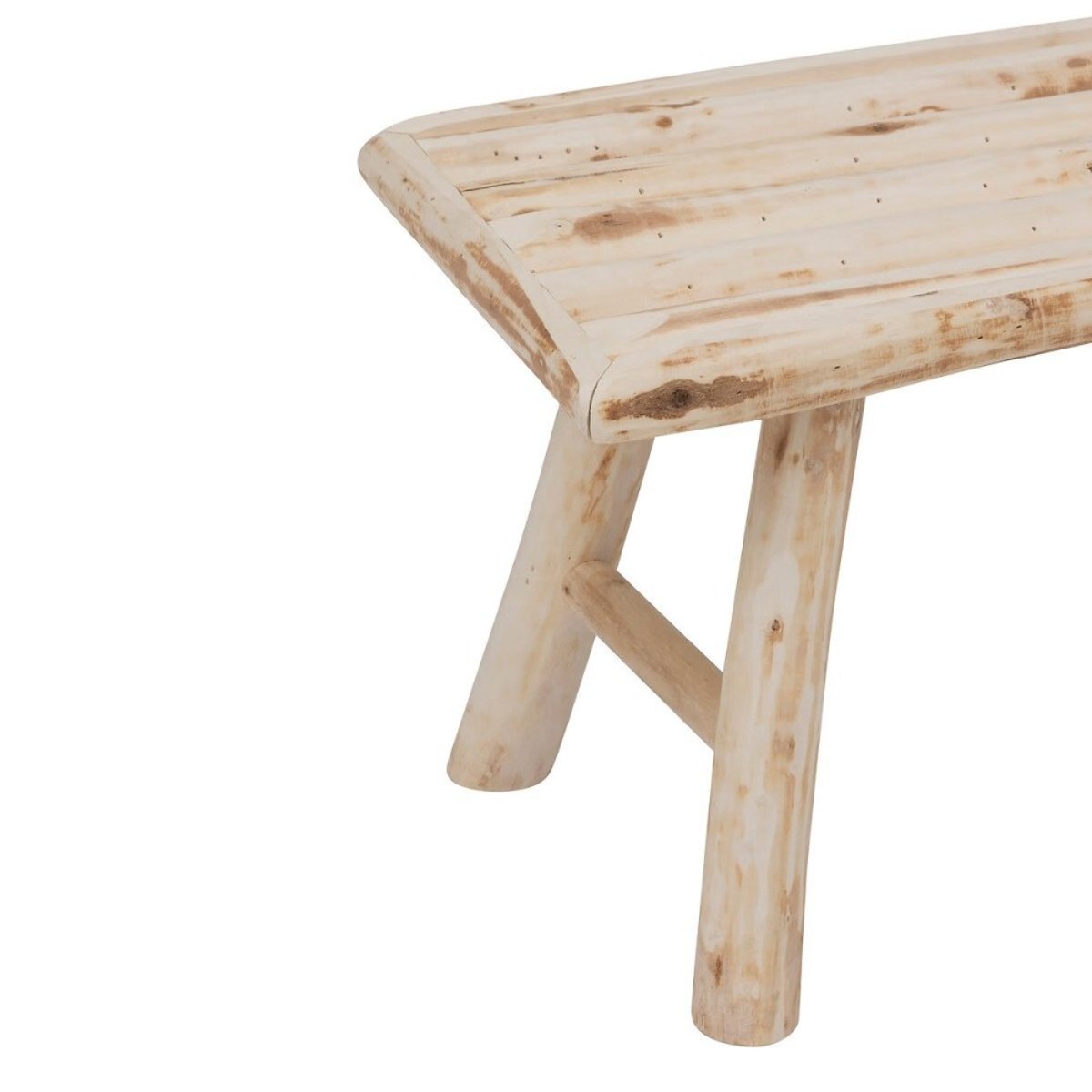 Banc en bois de peuplier WOODY beige, ATMOSPHERA