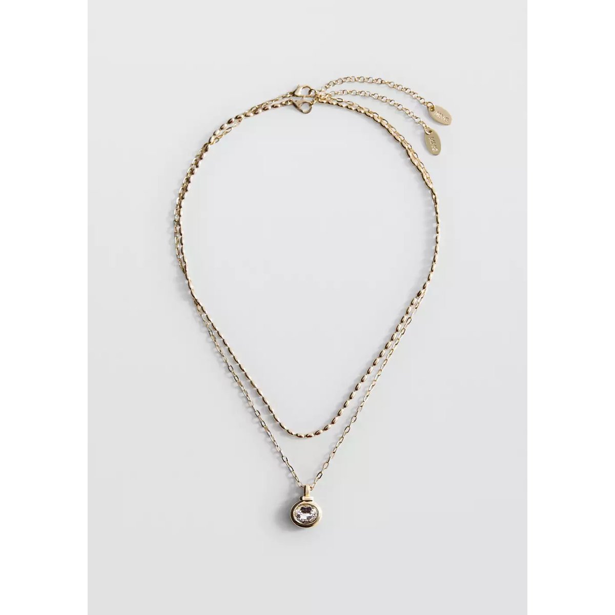 Collier double combiné or, MANGO