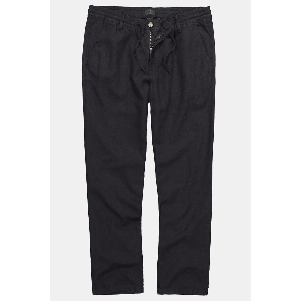 Pantalon en lin mélangé noir, JP1880