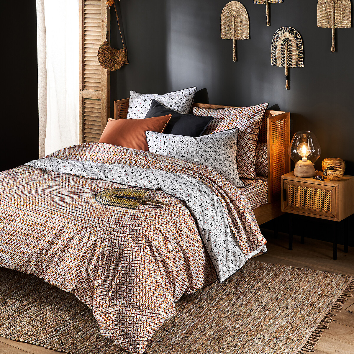 Teyben Cotton Fitted Sheet printed, LA REDOUTE INTERIEURS