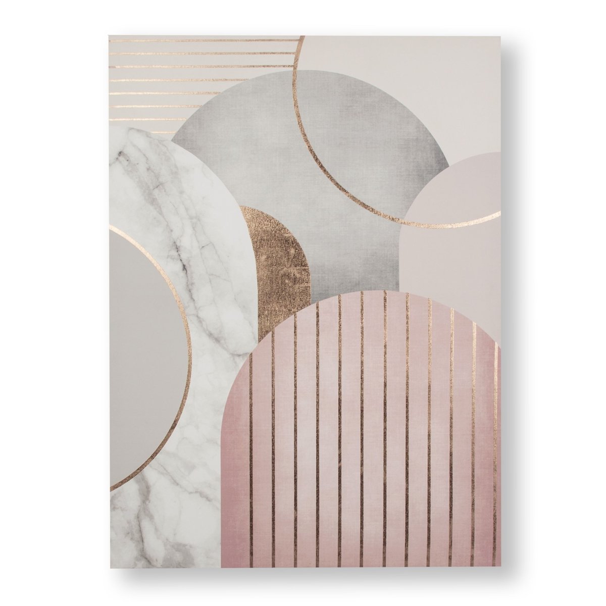Toile imprimée Art Déco rose, gris, ART FOR THE HOME