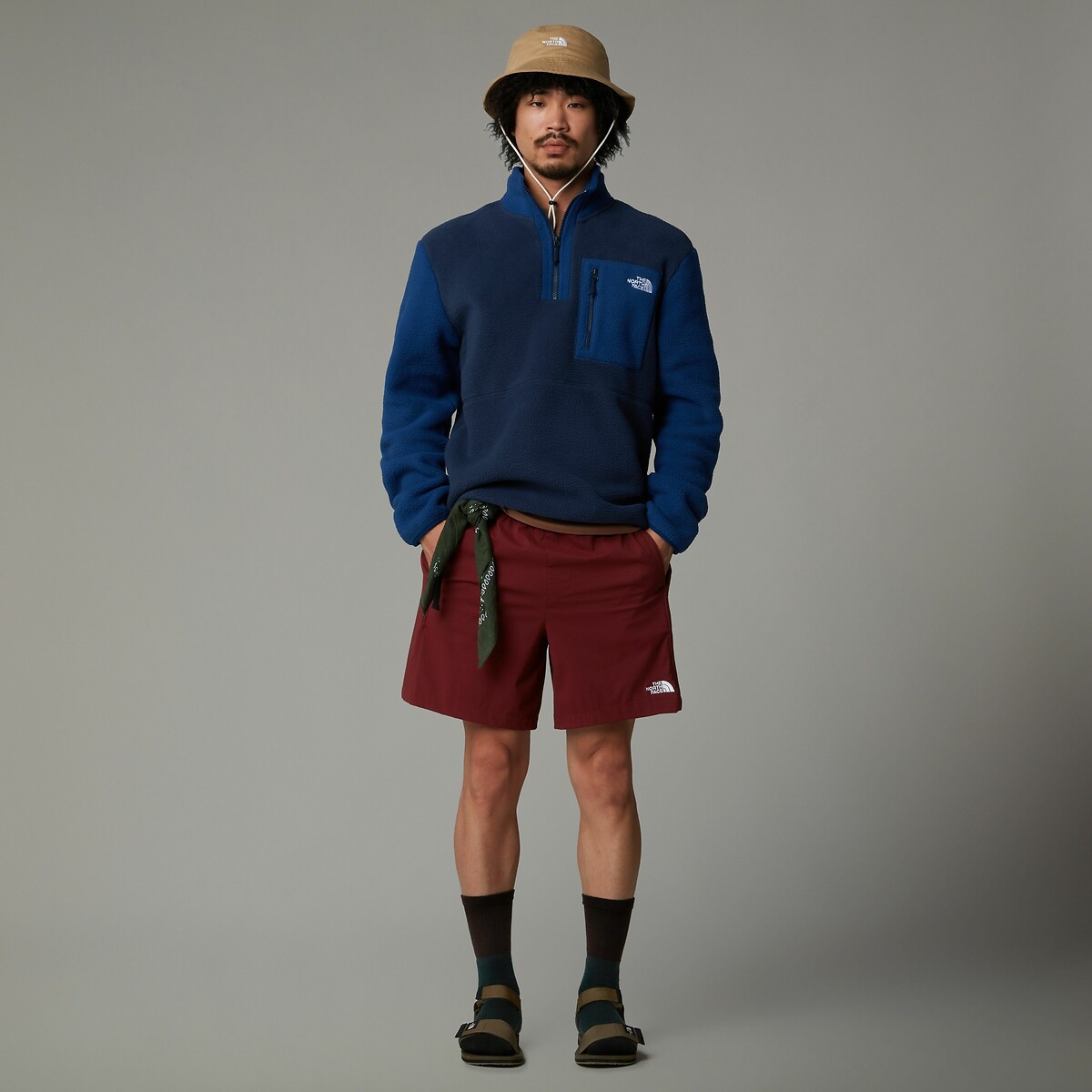 Sweat polaire zippé col montant Yumiori bleu marine, THE NORTH FACE