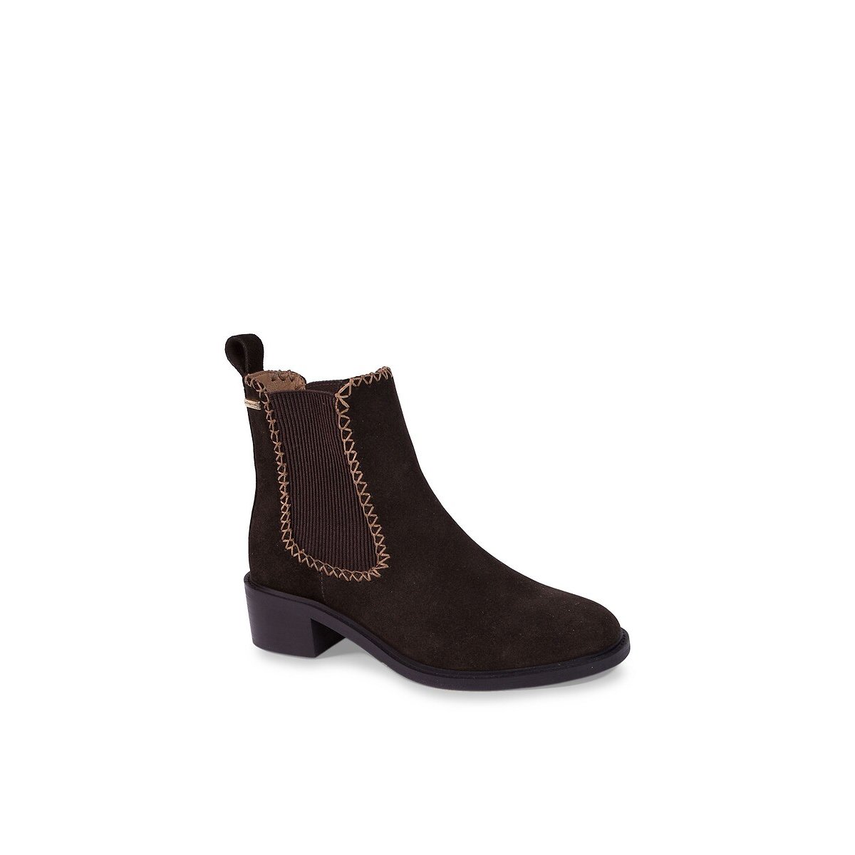 Bottines chelsea en cuir suède, ZANITA marron, LES TROPEZIENNES PAR M.BELARBI