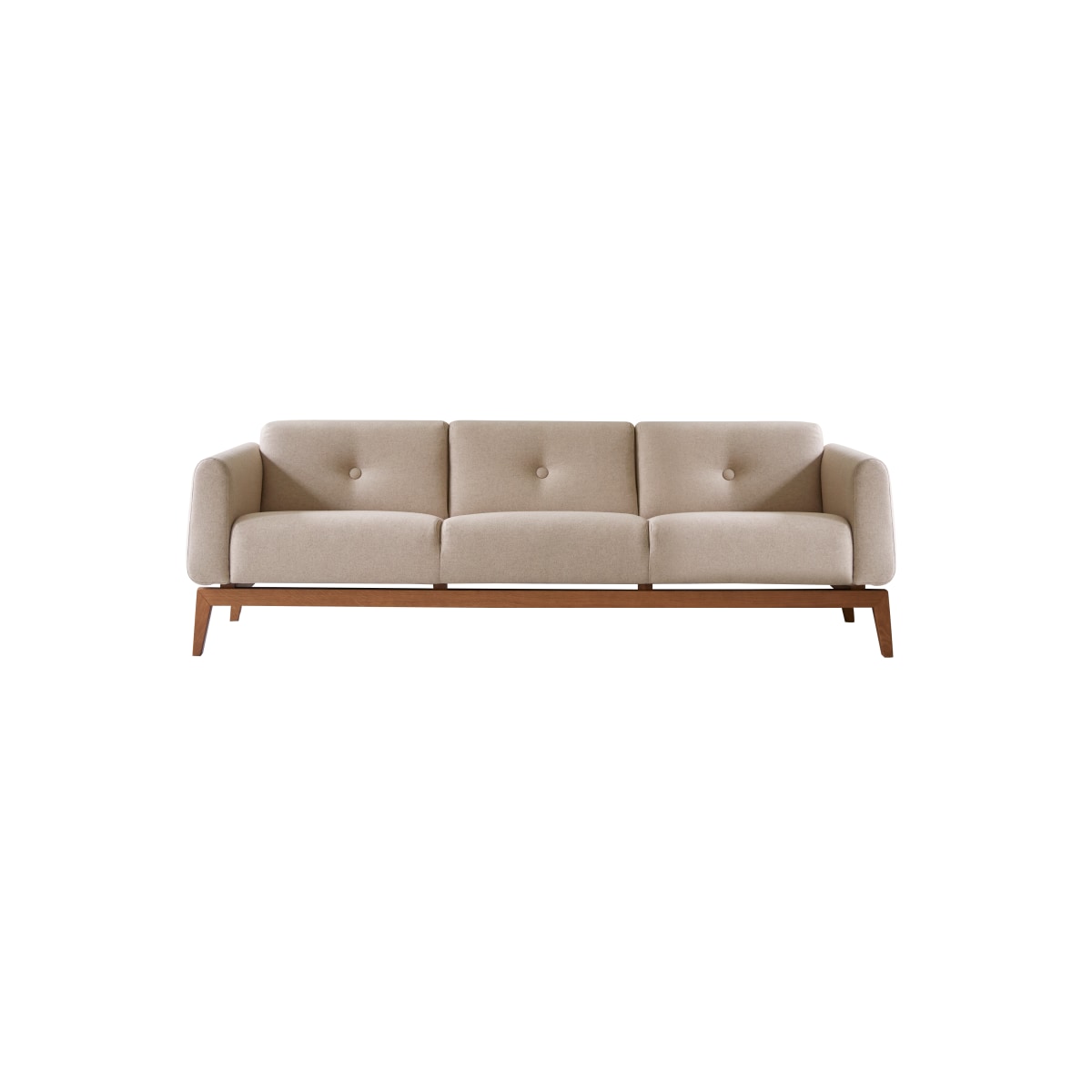 Canapé droit en Tissu, BJORN beige, TIKAMOON