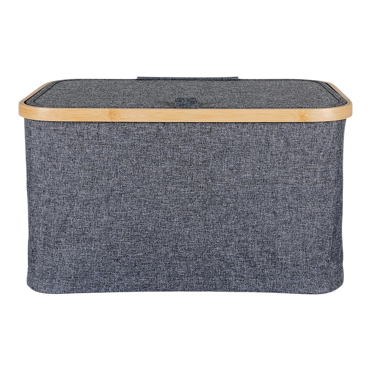 Panier de rangement gris avec couvercle 45 cm gris foncé, PIER IMPORT