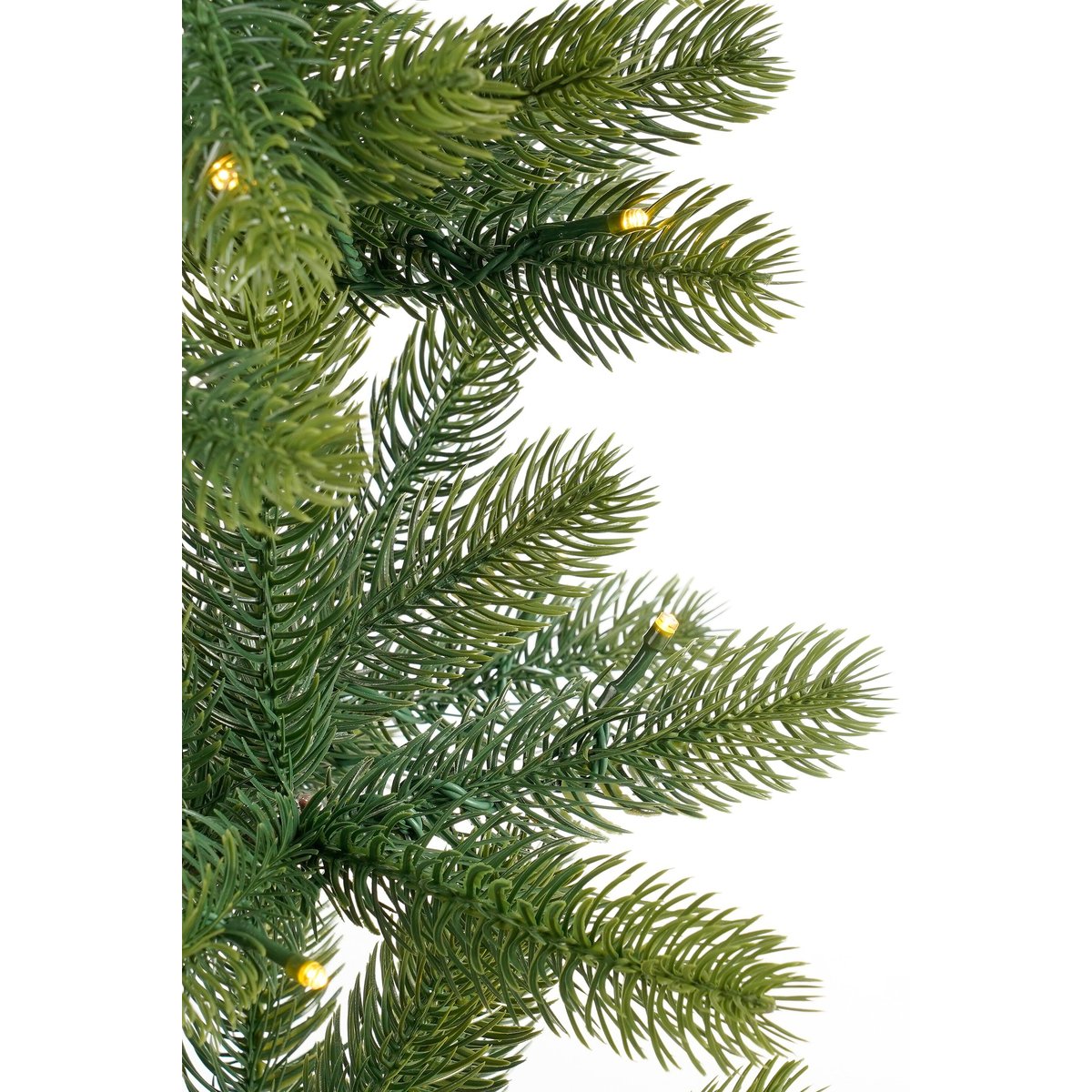 Sapin de Noël artificiel avec LED H120 cm NAGOYA blanc chaud, BLACK BOX TREES