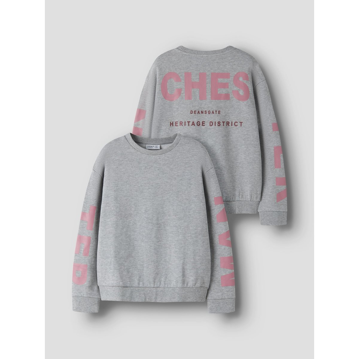 Sweat-Shirt gris - grey melange1, NAME IT