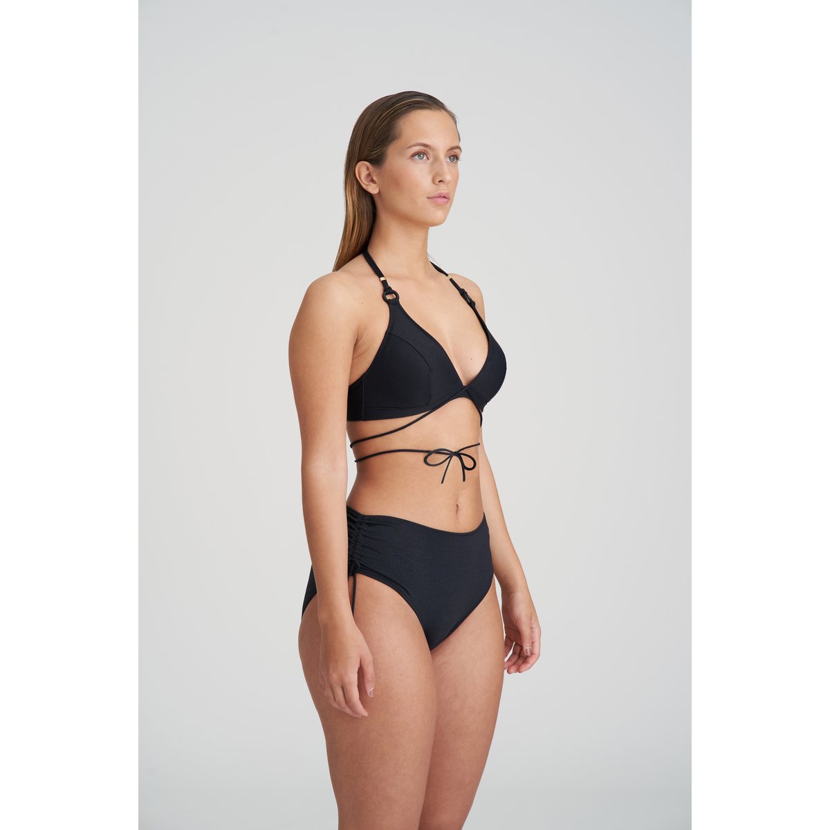 Slip taille haute ficelles DAHU noir, MARIE JO