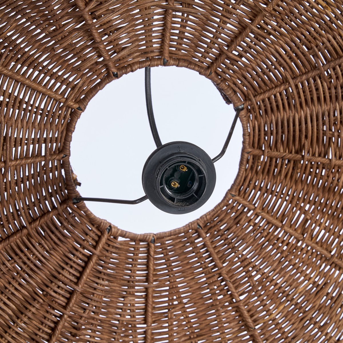 Suspension en rotin WAVE marron foncé, BAZAR BIZAR