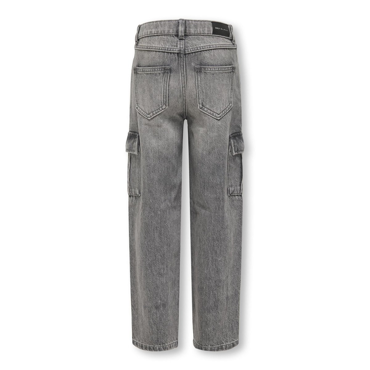 Jean droit forme cargo gris délavé, KIDS ONLY