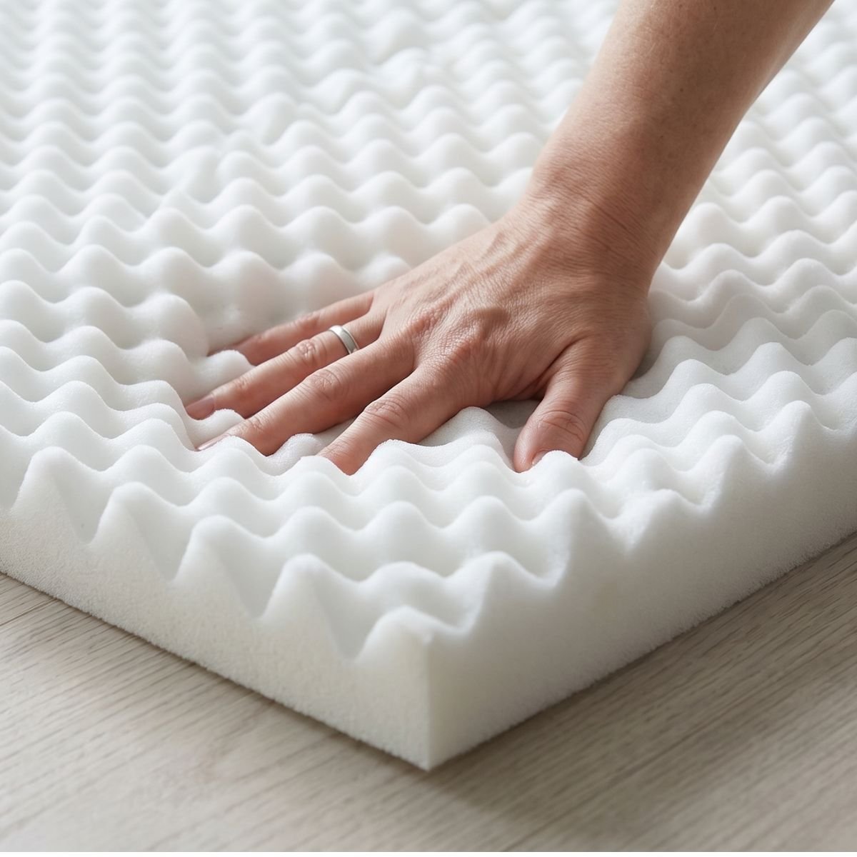 Surmatelas Mousse Nuage 90x190 cm Mémoire de forme & Zonage de confort blanc, BELLECOUR