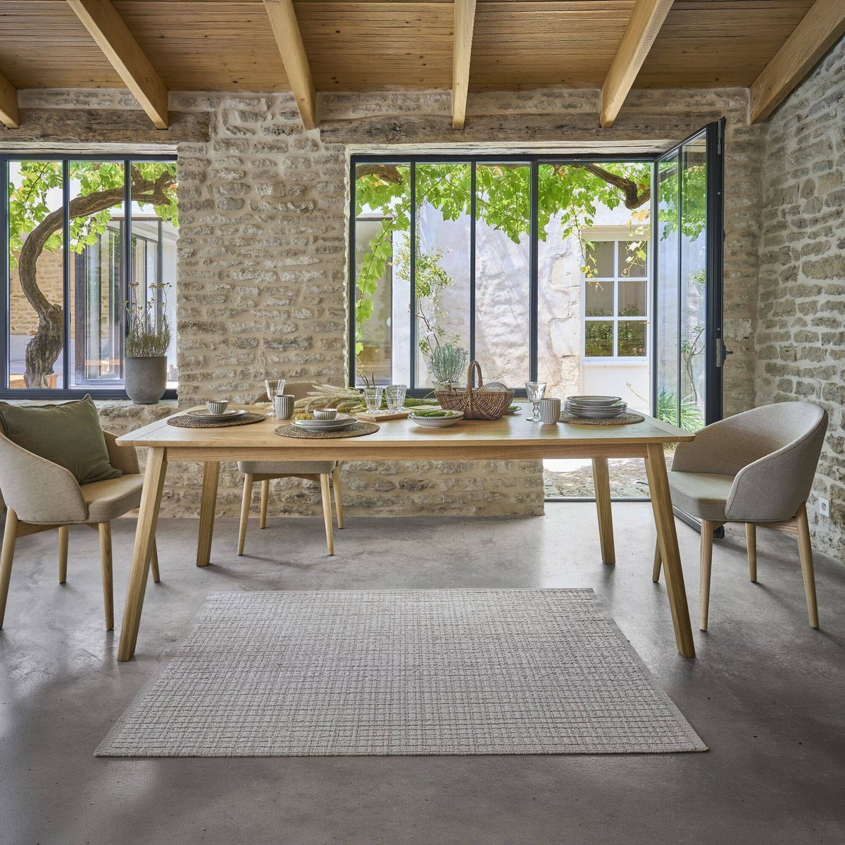 Table rectangulaire - ADELE bois clair, CAMIF