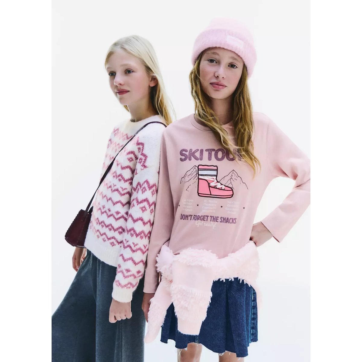 T-shirt coton détail imprimé rose, MANGO KIDS