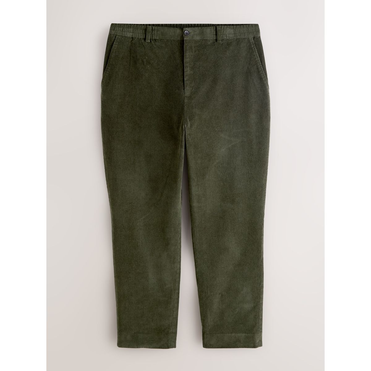 Pantalon regular habillé en velours côtelé vert kaki, NEXT