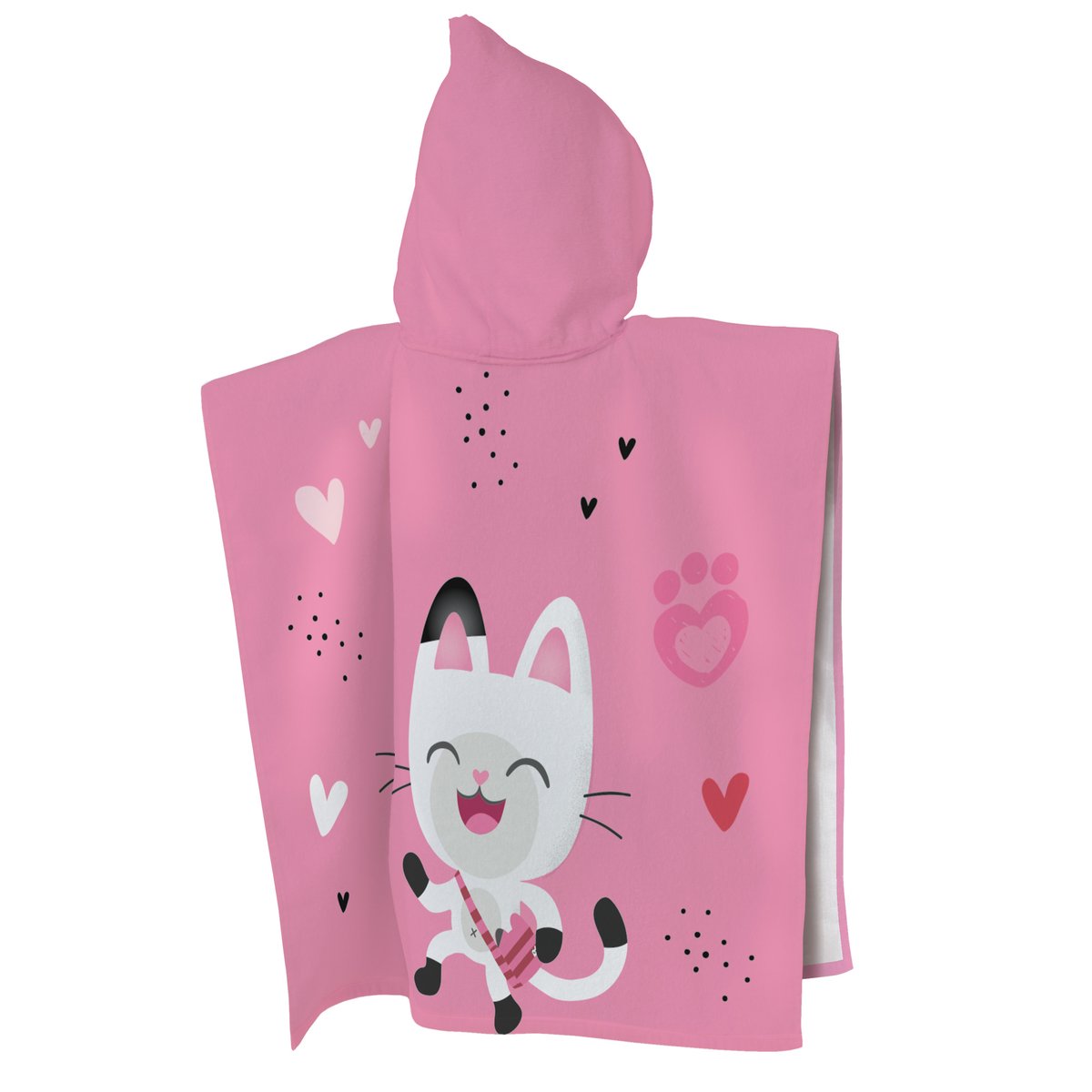 Cape de bain imprimée 100% coton, DUO rose, GABBY ET LA MAISON MAGIQUE