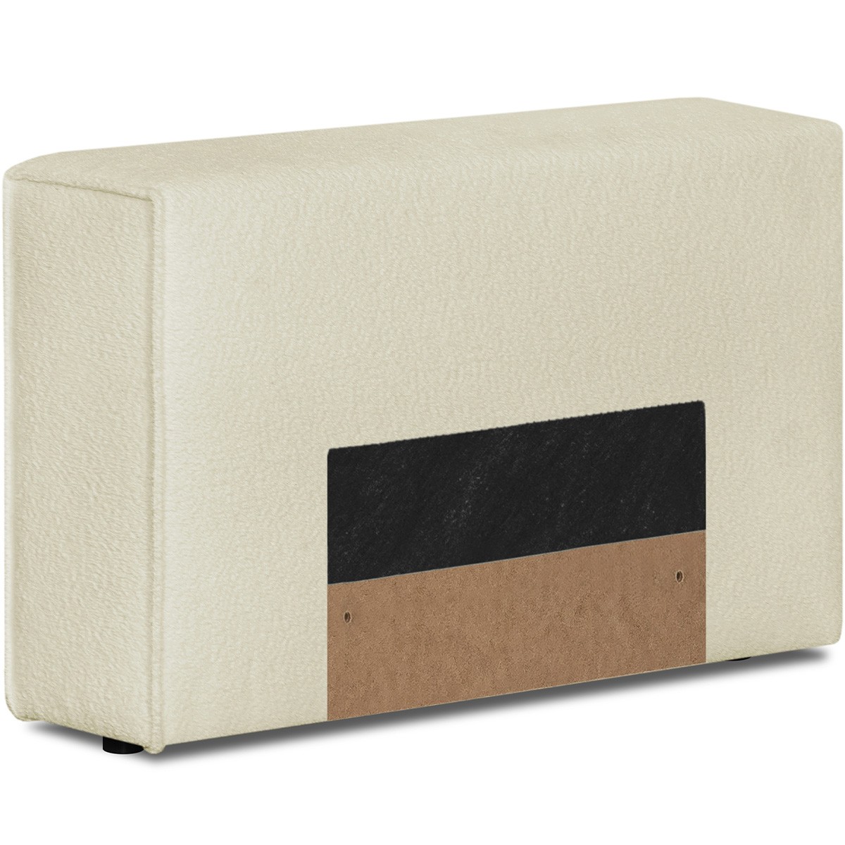 Canapé modulable 3 places en tissu bouclé - Harper Mod beige, HOMIFAB