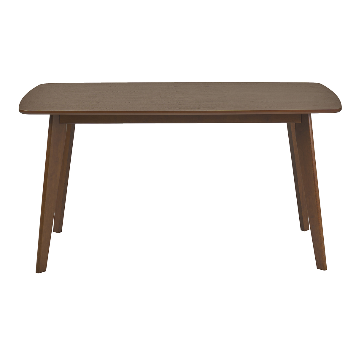 Table à manger rectangulaire scandinave bois foncé noyer L150 cm LEENA marron, MILIBOO